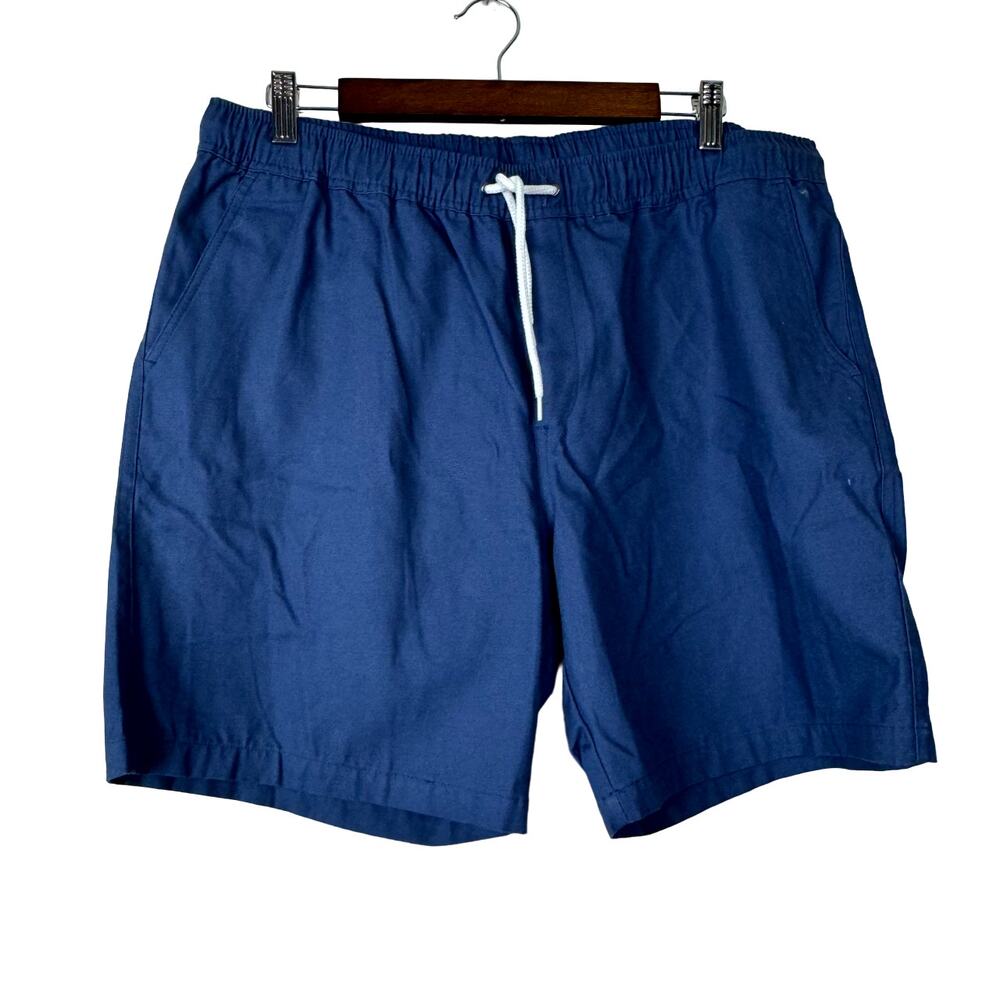Unison Blue Indigo Pull On Chino Shorts NWT Size Large